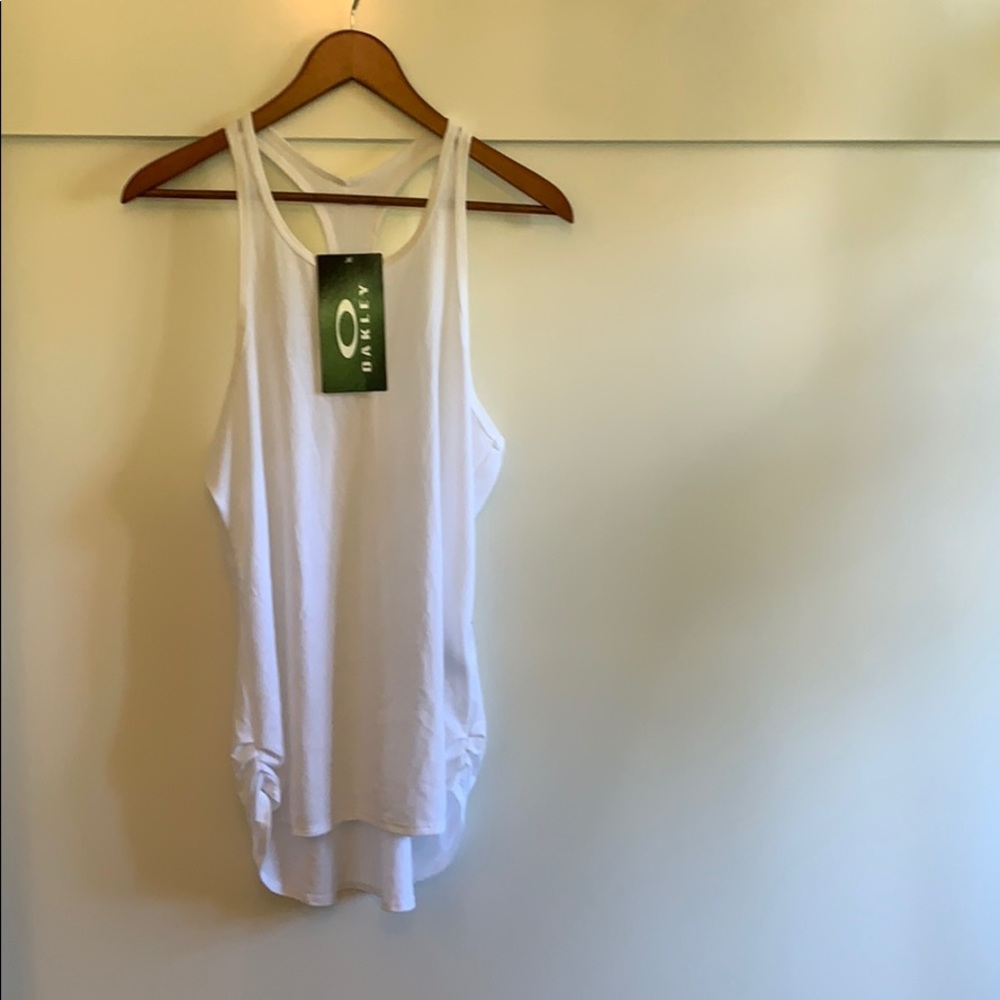 Oakley White Running Tank Top